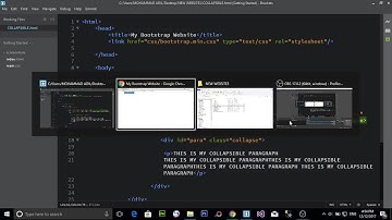 CREATING COLLAPSIBLE BUTTON USING BOOTSTRAP (URDU / HINDI)