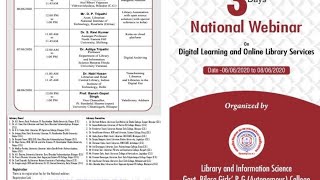 NATIONAL WEBINAR on Digital Learning and Online Library Services (Day 01)