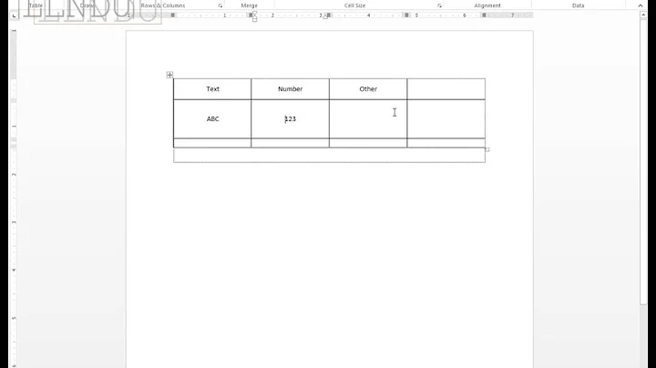 Middle align text vertically in table cell in Word