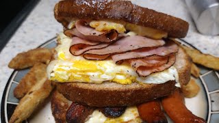 Cooking with Smokin Plantaz Egg Sandwich with Zucchini Fries