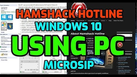 HAMSHACK HOTLINE -USING PC - MicroSip (Hard Phone Required First)