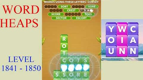 Word Heaps Level 1841 - 1850 | All Answers | Walkthrough