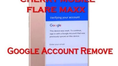 FRP REMOVE | Cherry Mobile Flare Maxx 6.0.1 Google Account Remove without PC