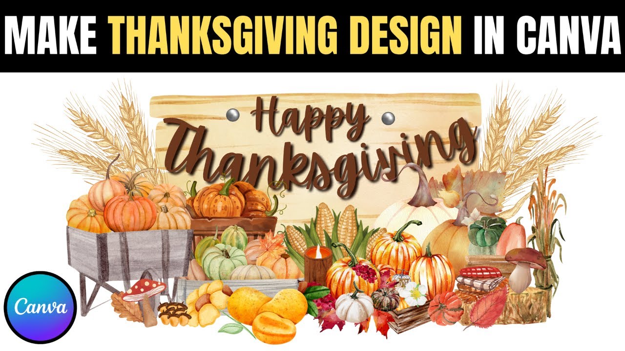 Thanksgiving Design in Canva | QUICK and EASY Thanksgiving Display!
