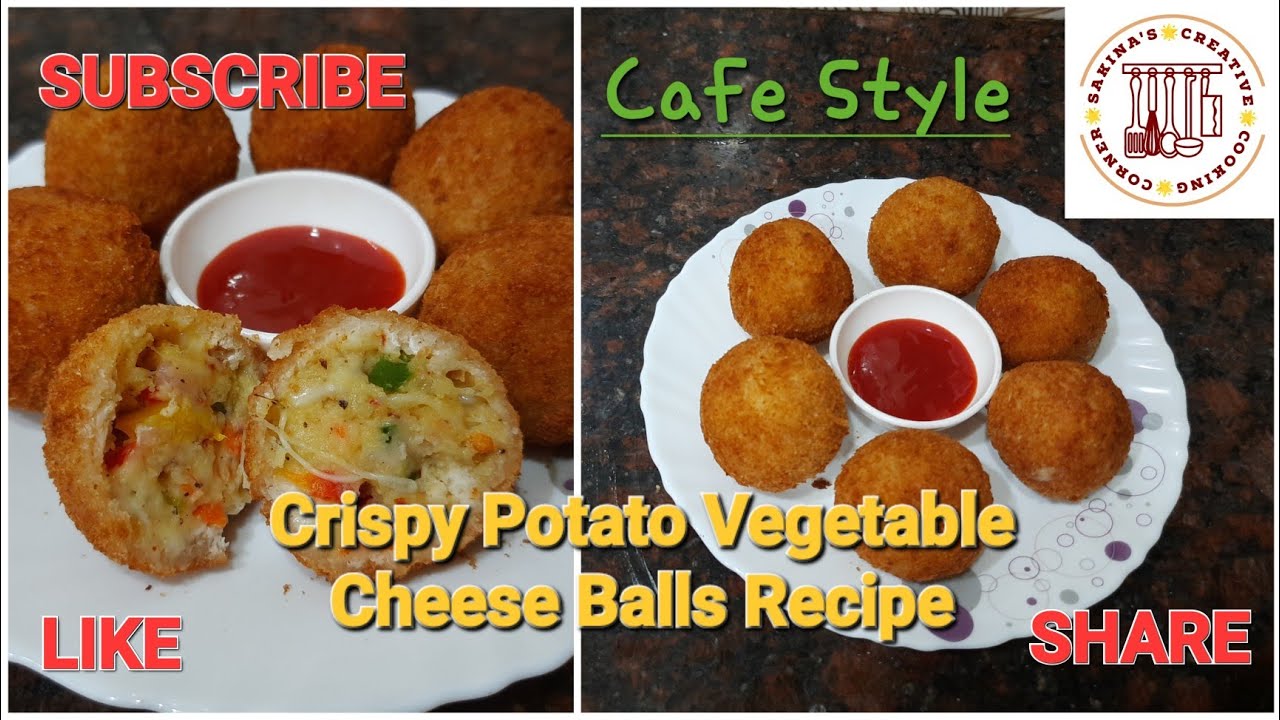 Crispy Potato Vegetable Cheese Balls Recipe Cafe Style Cheese Balls