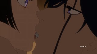 Aya x Shinuchi wet kiss scene || Undead Girl Murder Farce || Anime Kiss Scene @a-kun_