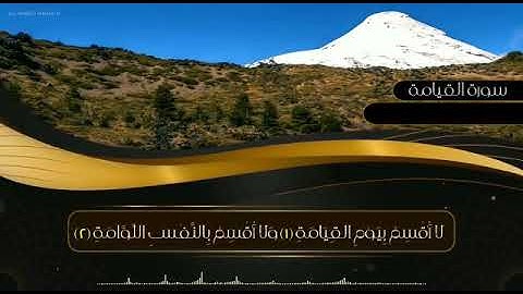سورة القيامة بصوت واداء رائع .للمنشد محمد حسن