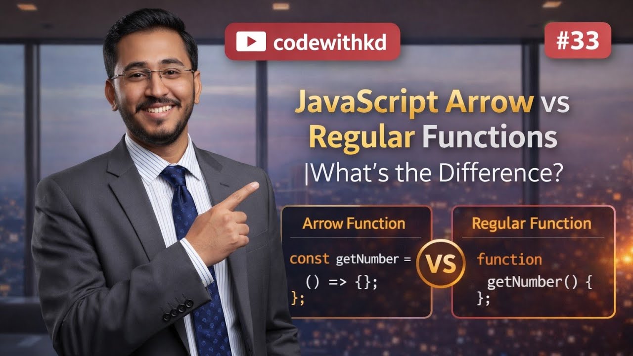 JavaScript Arrow vs Regular Functions | What’s the Difference? - YouTube