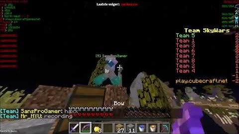 #238 Cubecraft Hacker Team Skywars 1.8 gunslingerjh [Fly hacks] BANNED