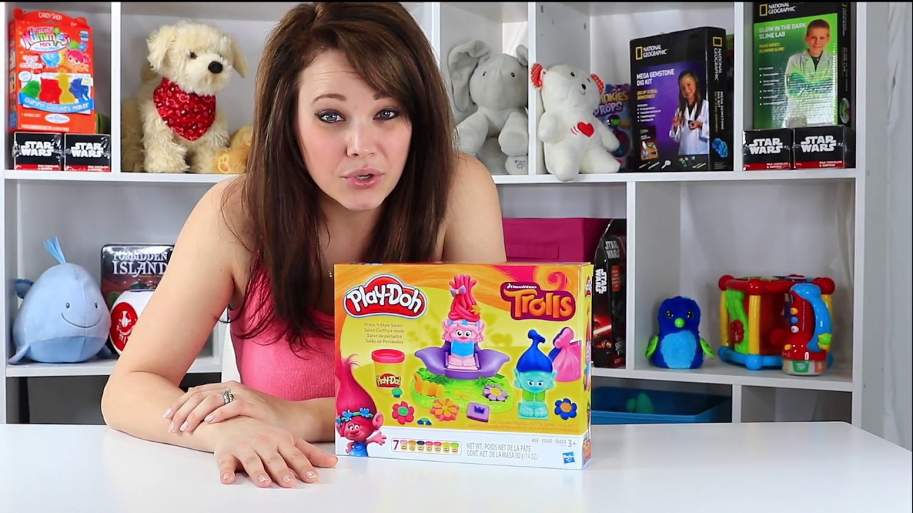 POPPY & BRANCH TROLLS Play-doh Press n Style Hair Salon