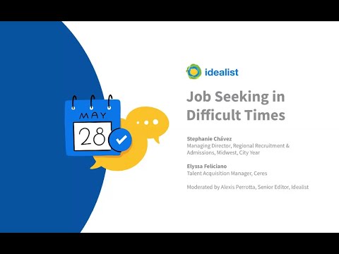 Job Seeking in a Difficult Time | Idealist Virtual Events