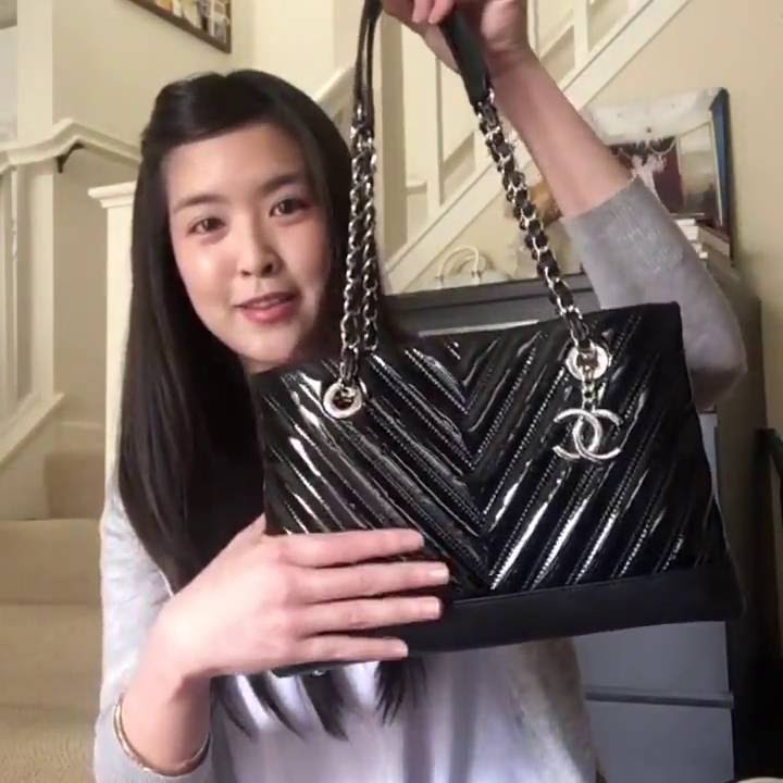 chanel chevron tote