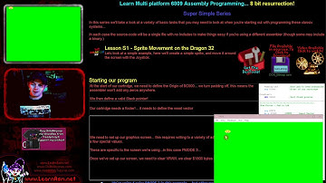 Sprite Movement on the Dragon 32- Simple 6809 ASM Lesson S1