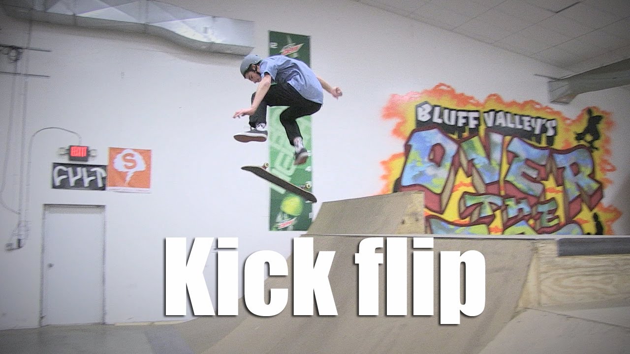 Kick flip to flat