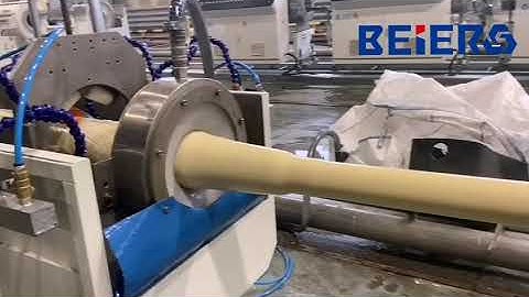 OPVC Pipe Extrusion Machine in Operation in Russia, Contact Mr. Kim by Whatsapp at +86 13814880186.