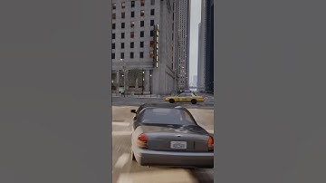 the car crash a taxi and overturns on the sidewalk #carcrash #ps5 #matrixawakens #playstation