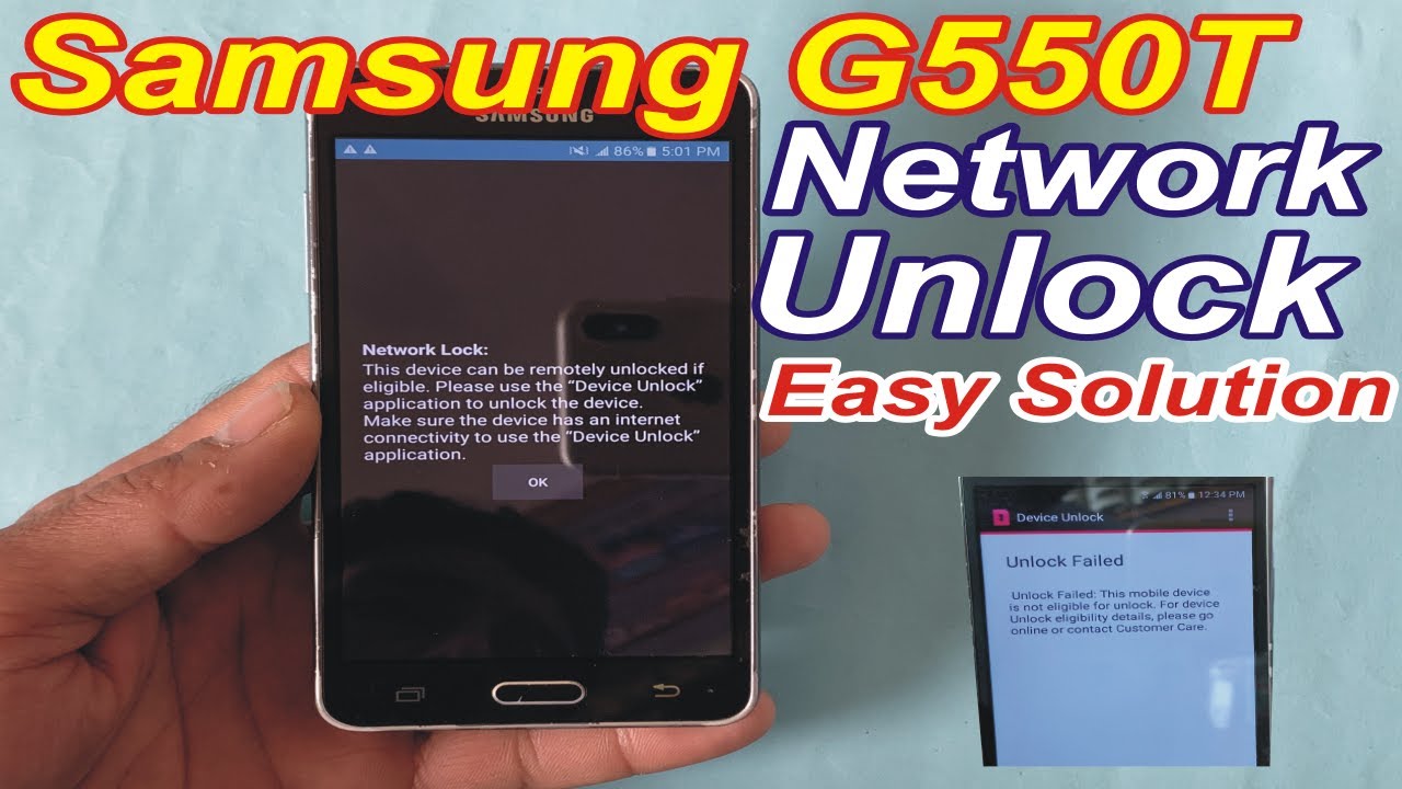 How To Samsung G550T Network Unlock Free File Link - Youtube