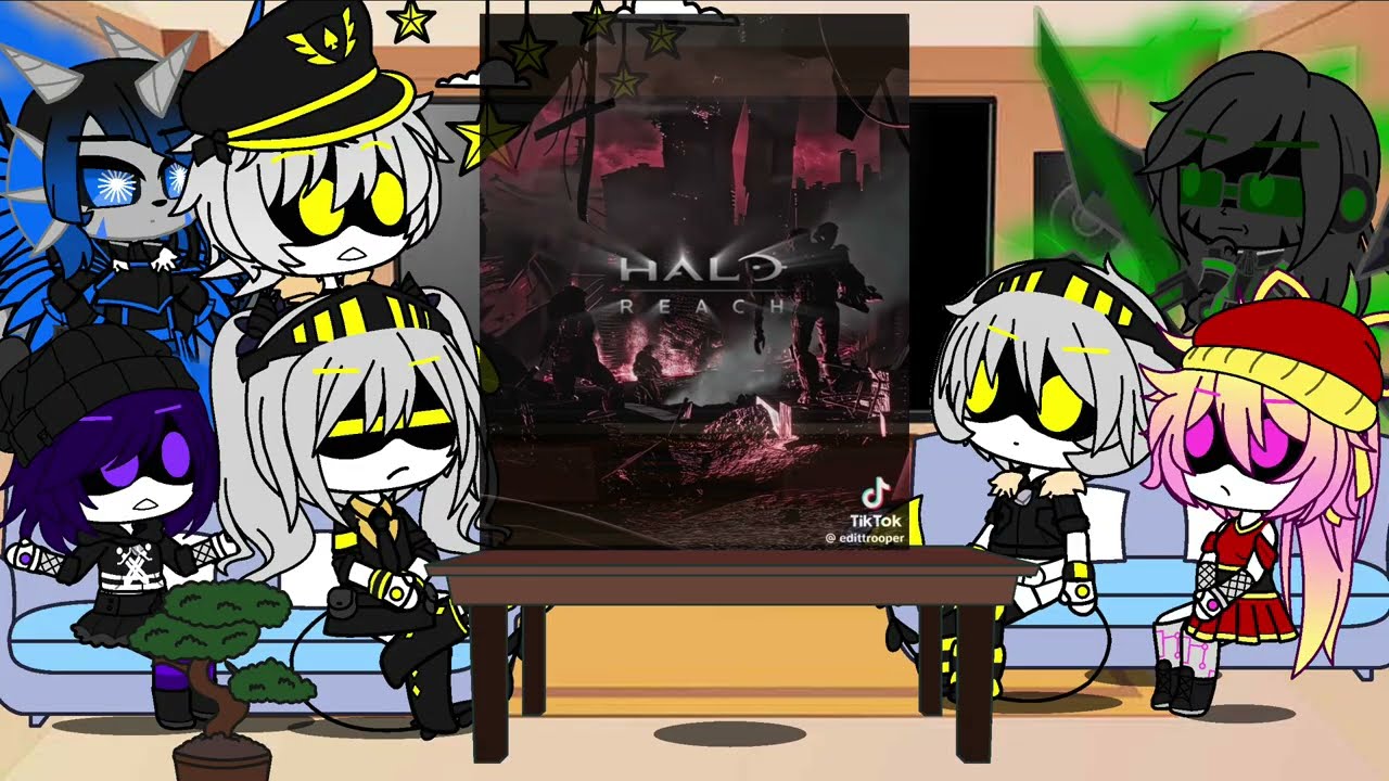 Murder drones react to halo master chief | Cyn | FPE | Gacha life