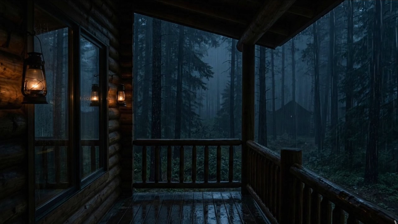 Heavy Forest Rain at Night 🌧️ | Continuous Rain Ambience for Sleeping