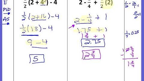 Order of Operations Part III - with Rational Numbers