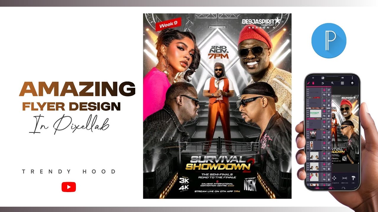 How to create Flyer Design in Pixellab | Using Smartphone