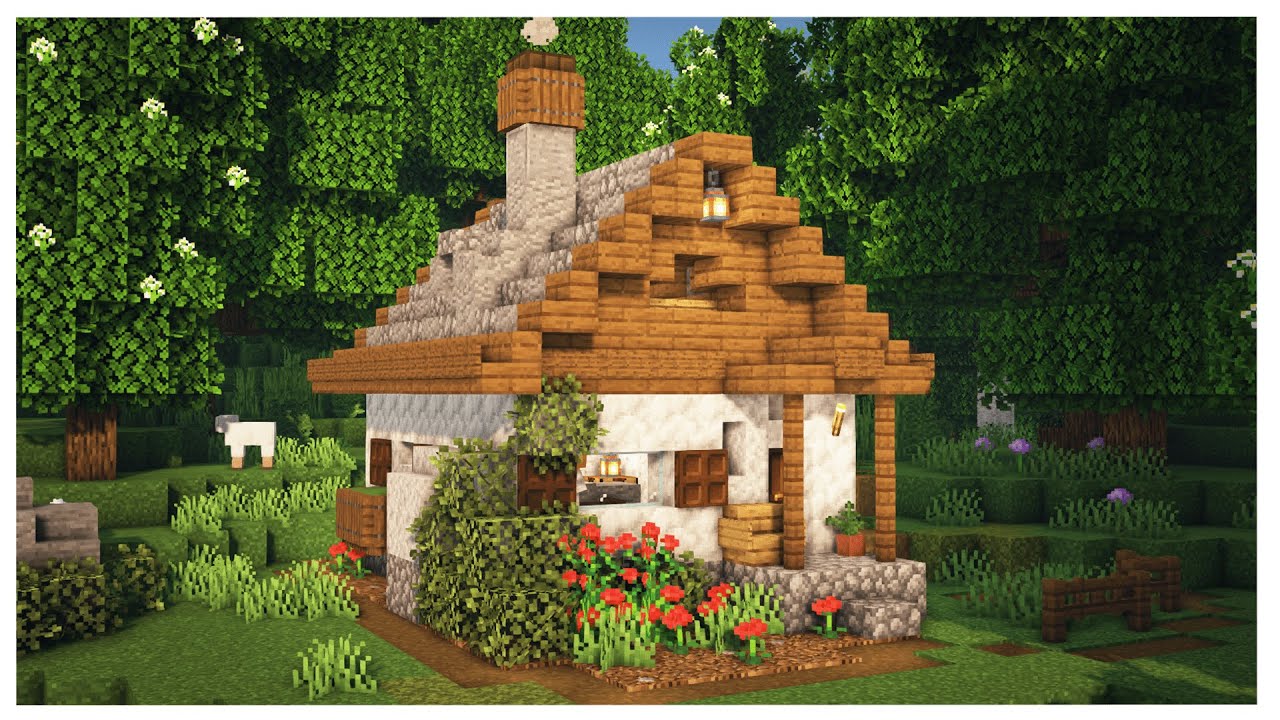Minecraft: How To Build A Small 1.17 Cottage | Tutorial - YouTube