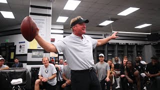 Raiders head coach jon gruden delivered a postgame victory speech
after beating the browns 45-42 in oakland. visit
https://www.raiders.com for more. keep up-...