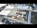 How to replace Semi Truck batteries under catwalk - FULL WALKTHROUGH