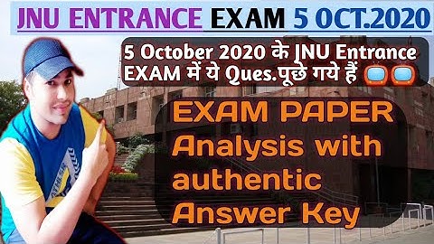 PAPER ANALYSIS of JNU Entrance Exam Political Science with Answer KeyllMPhil/PhD 5 October 2020.