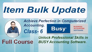 How To Set Up Item Masters Bulk Update In BUSY Software