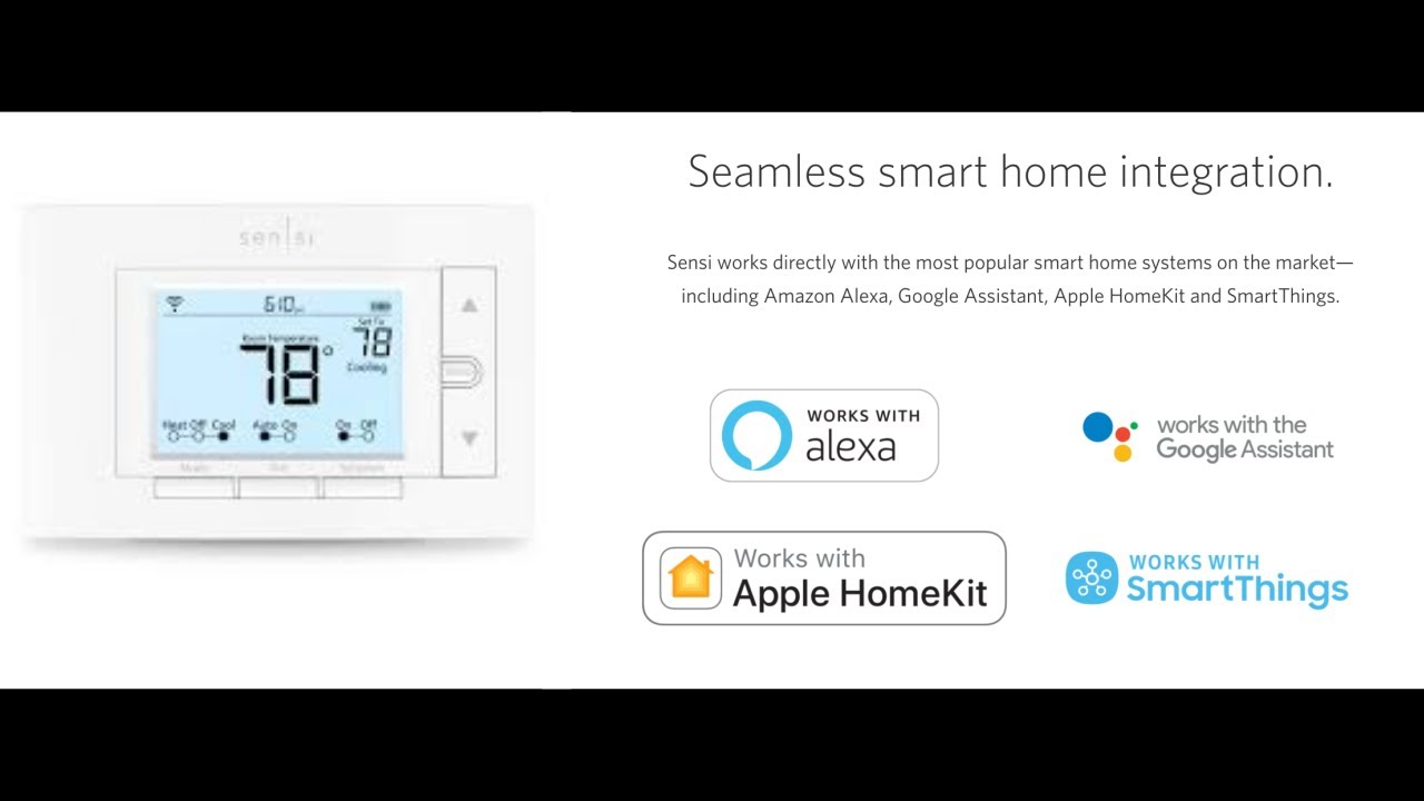 Emerson Sensi Wi-Fi Smart Thermostat Unboxing and Install - YouTube