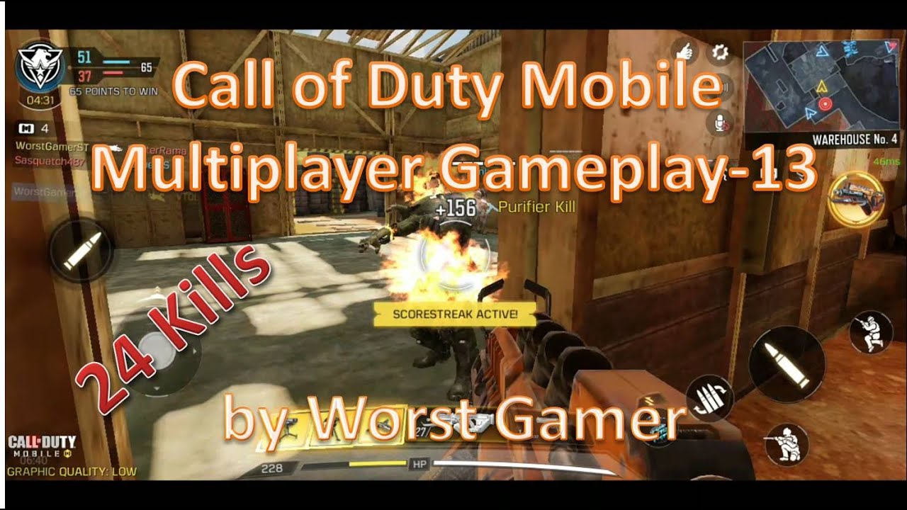 Call of Duty Mobile Multiplayer Gameplay-13 by Worst Gamer - 24 Kills ...
