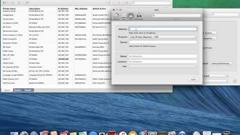 adding a printer by IP adress tutorial (mac)