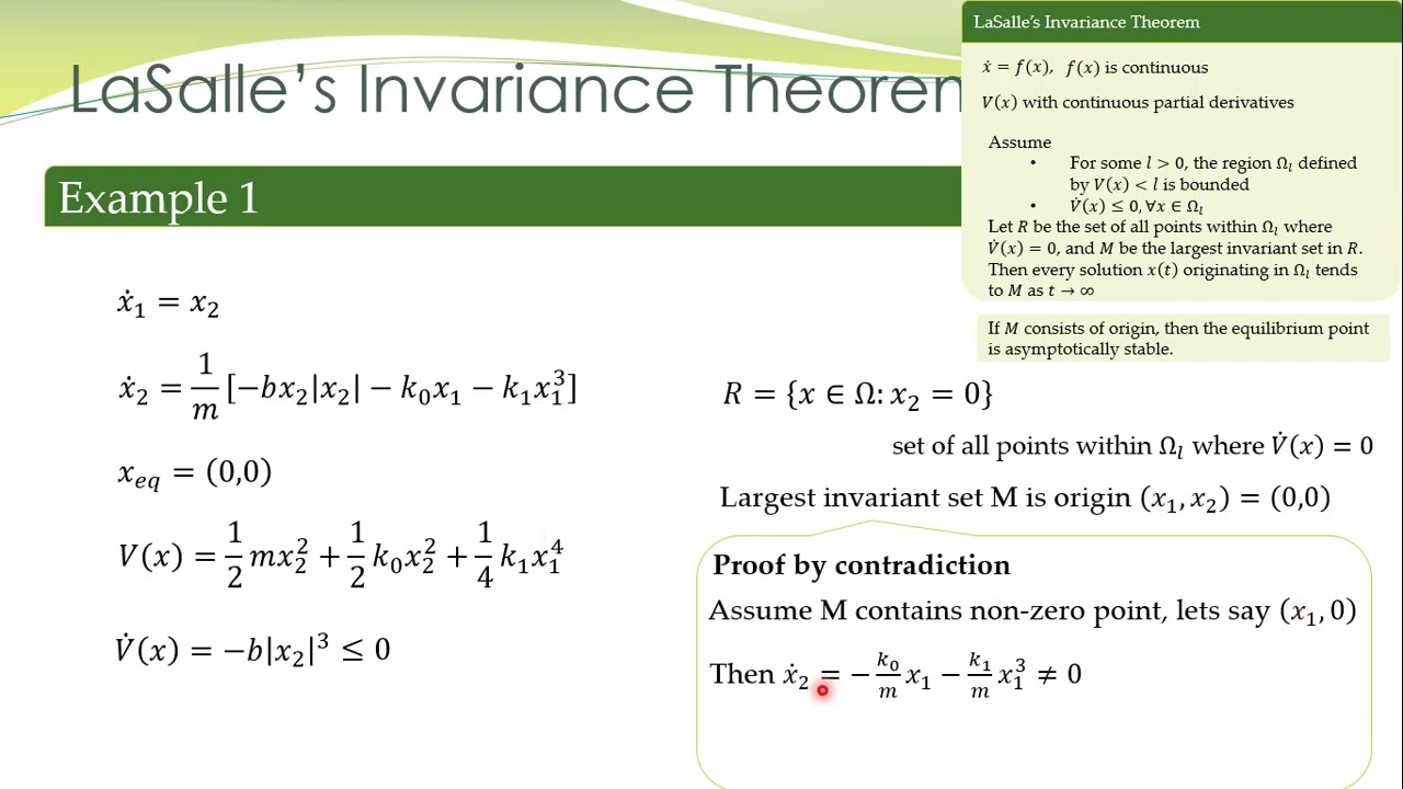 NCS - 19b - Examples: Invariance Set Theorem