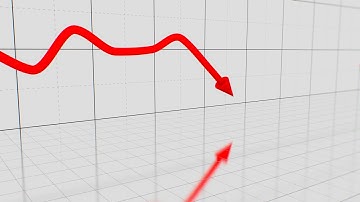 Red Stock Market Arrow 3D Chart of Volatile Market Conditions Graph 4K Motion Background for Edits