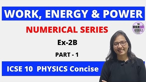 ICSE 10 Physics । Work, Energy Power Numericals । Ex-2B । Concise