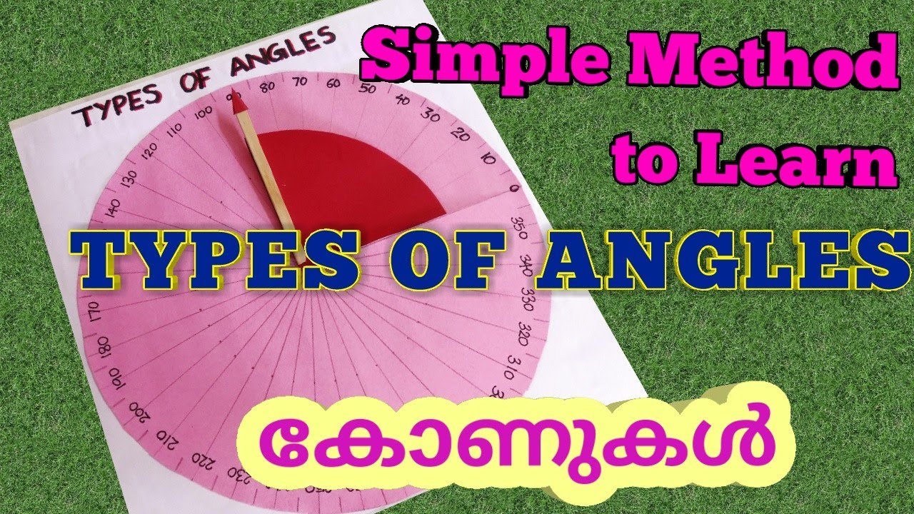 Types of Angles Maths Working Model For School Project Malayalam | കോണുകൾ | Basic Geometry | tlm