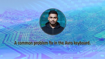 A common problem fix in the Avro keyboard.