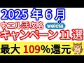 【ウエル活】2025年6月　ウエル活攻略動画　キャンペーン11選　最大109％の黒字案件も