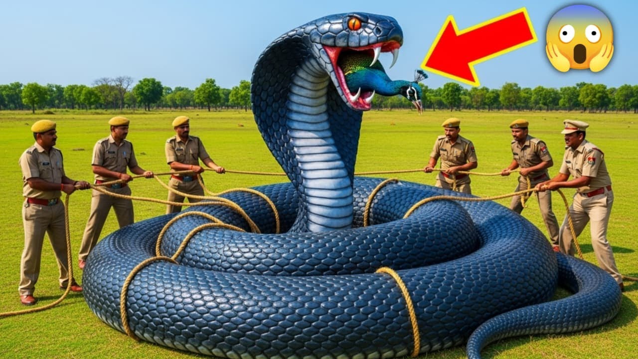 GIANT KING COBRA vs Peacock🦚 | Heroic Rescue Team Saves Beautiful Bird in Impossible Survival
