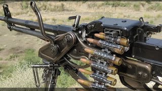50 Cal Machine Gun Type W85 Heavy Machine Gun Live Firing In Heavy Gun Range