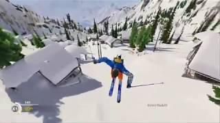 STEEP REVERSE DOUBLE BACKFLIP ON SKIS