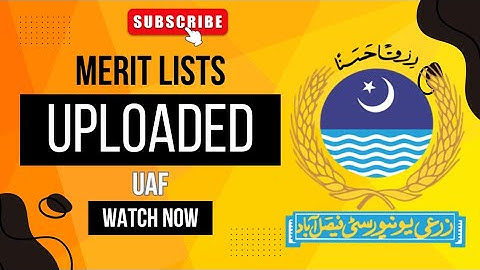 "UAF Merit Lists Uploaded! | How to Check Online"| UAF Admission Update"| Step-by-Step Guide|