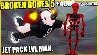 +4000 HUESOS ROTOS + JETPACK LVL MAX - BROKEN BONES 5 - ROBLOX