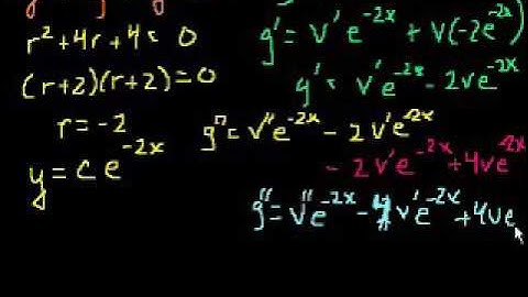 Repeated roots of the characteristic equation | Second order differential equations | Khan Academy