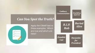 Evaluating Information, part 2 (ACTC Library) News