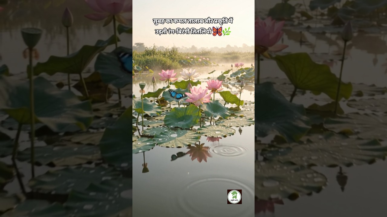 Lotus Pond Full of Butterflies 🪷🦋 | Beautiful Nature #shorts #butterfly