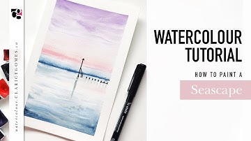 How to Paint a Tranquil Seascape in Watercolour - Hello Clarice Tutorials