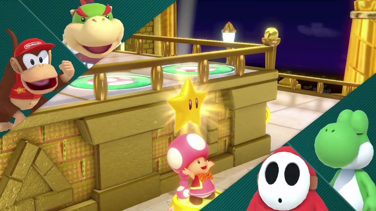 Super Mario Party | Diddy Kong - Bowser Jr vs Yoshi - Shy Guy #172 Turn 10 player 1