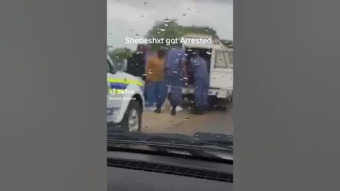 Shebeshxt being arrested.